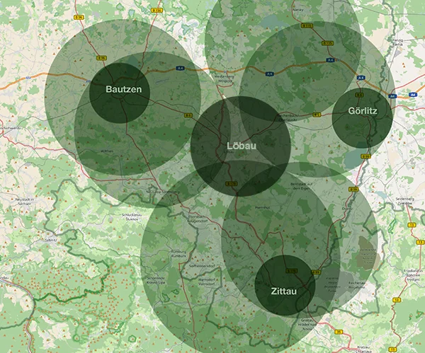 ROBAK Abwasser Fachbetrieb Lage, Standorte und Einsatzgebiete Zittau Bautzen Löbau Görlitz